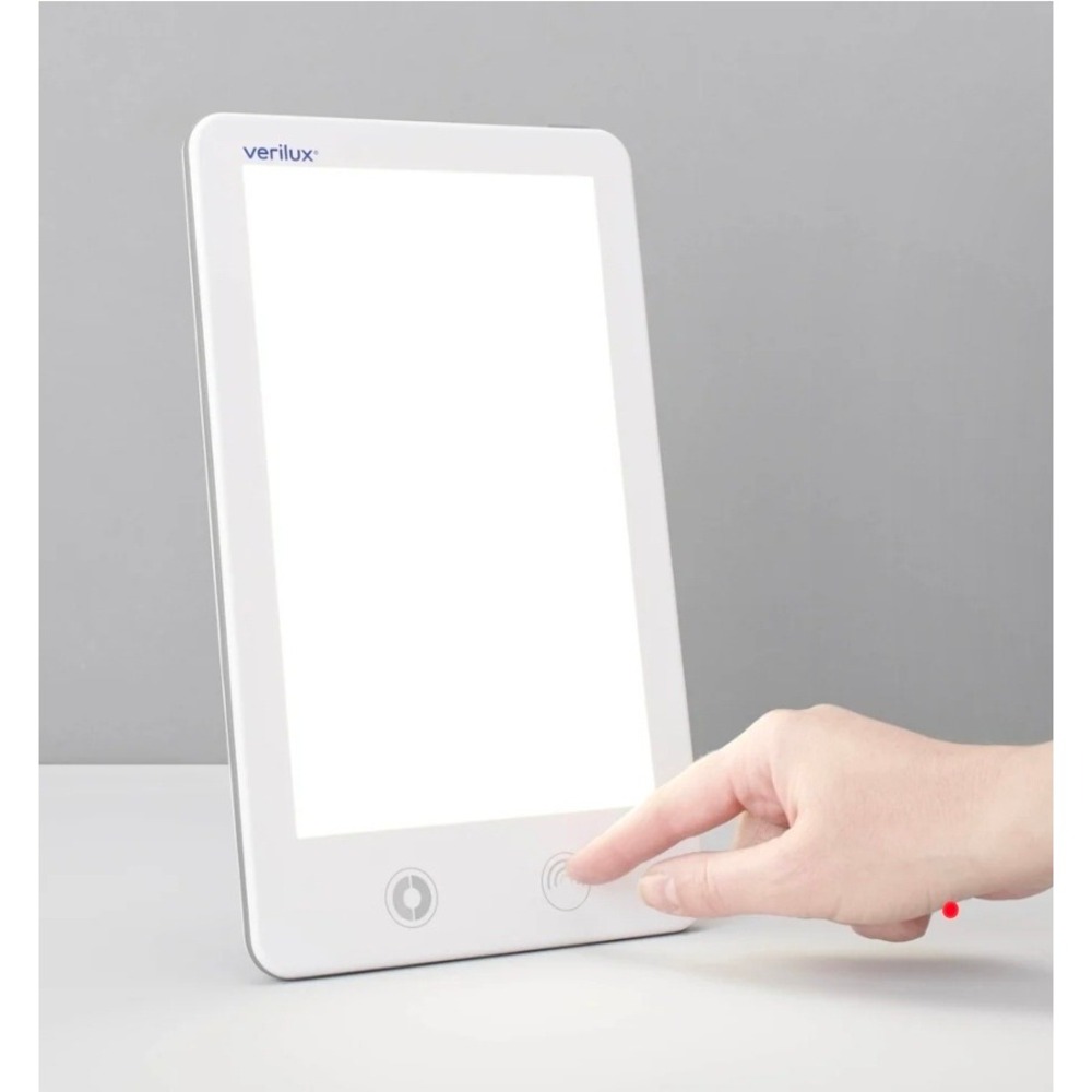 Verilux HappyLight Touch Light Therapy Lamp White 10000 Lux LED UV-Free OS